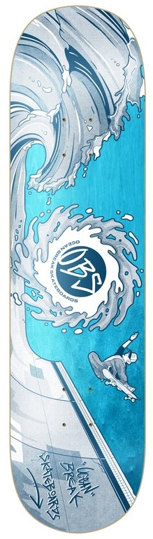 Aqua skateboard bottom